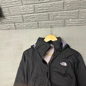 The North Face Womens Windbreaker Jacket Black Lavender Purple Mesh Lined Small